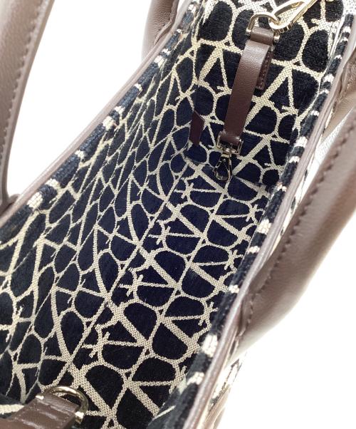 VALENTINO GARAVANI（ヴァレンティノ・ガラヴァーニ）VALENTINO GARAVANI (ヴァレンティノ・ガラヴァーニ) 2WAYバッグ ベージュ×ブラックの古着・服飾アイテム