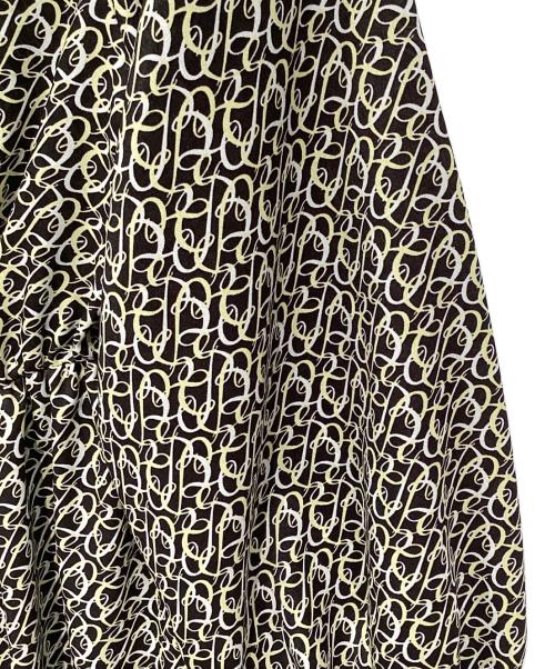 BALLSEY（ボールジィ）BALLSEY (ボールジィ) ボウタイワンピース イエロー×ホワイト サイズ:36の古着・服飾アイテム