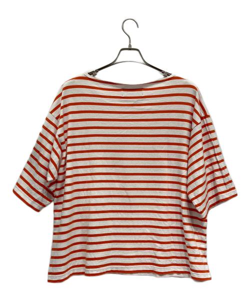 OUTIL（ウティ）OUTIL (ウティ) バスクシャツ オレンジ×ホワイト サイズ:Lの古着・服飾アイテム
