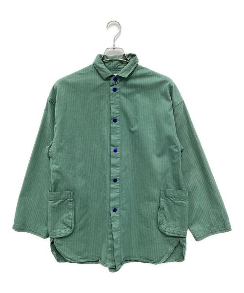 Porter Classic（ポータークラシック）Porter Classic (ポータークラシック) ヒッコリーカバーオール グリーン サイズ:Mの古着・服飾アイテム