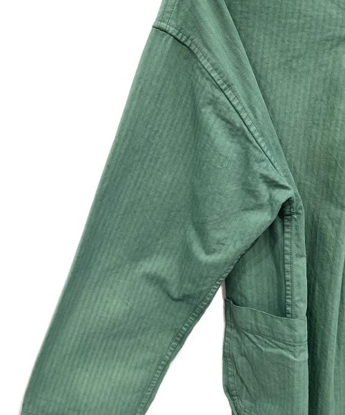 Porter Classic（ポータークラシック）Porter Classic (ポータークラシック) ヒッコリーカバーオール グリーン サイズ:Mの古着・服飾アイテム
