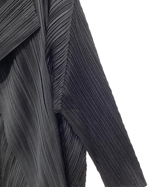 PLEATS PLEASE（プリーツプリーズ）PLEATS PLEASE (プリーツプリーズ) プリーツカーディガン ブラック サイズ:Lの古着・服飾アイテム