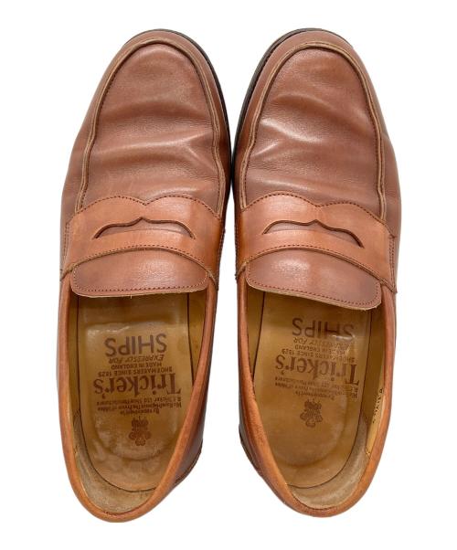 Tricker's（トリッカーズ）Tricker's (トリッカーズ) SHIPS (シップス) コインローファー ブラウン サイズ:7-5の古着・服飾アイテム