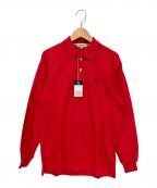 Burberry'sバーバリー）の古着「長袖ポロシャツ」｜レッド