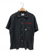HOUSTONヒューストン）の古着「ボーリングシャツ」｜ブラック