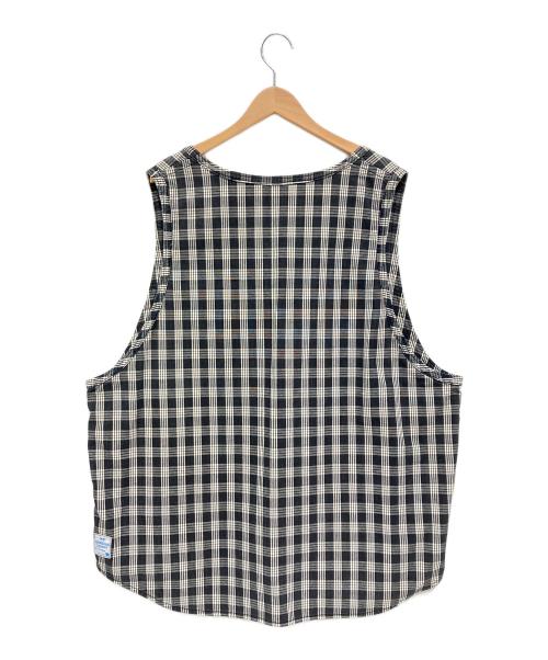 Porter Classic（ポータークラシック）Porter Classic (ポータークラシック) PALAKA V NECK VEST ホワイト×ブラック サイズ:2の古着・服飾アイテム