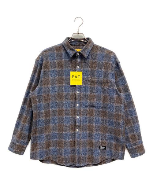 FAT（エフエーティー）FAT (エフエーティー) GIGAHEATHER ブルー×ベージュ サイズ:Mの古着・服飾アイテム