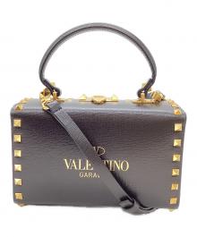 VALENTINO GARAVANI（ヴァレンティノ・ガラヴァーニ）の古着「ロックスタッズ2WAYチェーンショルダーバッグ」｜ブラック