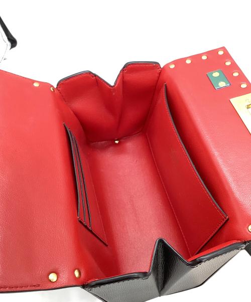 VALENTINO GARAVANI（ヴァレンティノ・ガラヴァーニ）VALENTINO GARAVANI (ヴァレンティノ・ガラヴァーニ) ロックスタッズ2WAYチェーンショルダーバッグ ブラックの古着・服飾アイテム