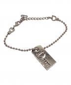 Christian Diorクリスチャン ディオール）の古着「ロゴプレートブレスレット」｜シルバーカラー