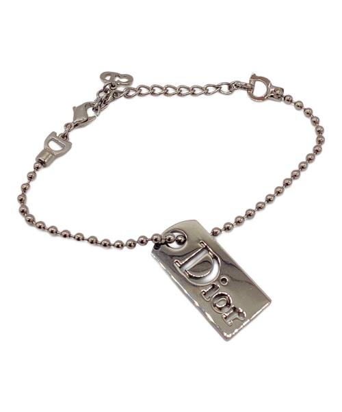 Christian Dior（クリスチャン ディオール）Christian Dior (クリスチャン ディオール) ロゴプレートブレスレット シルバーカラーの古着・服飾アイテム