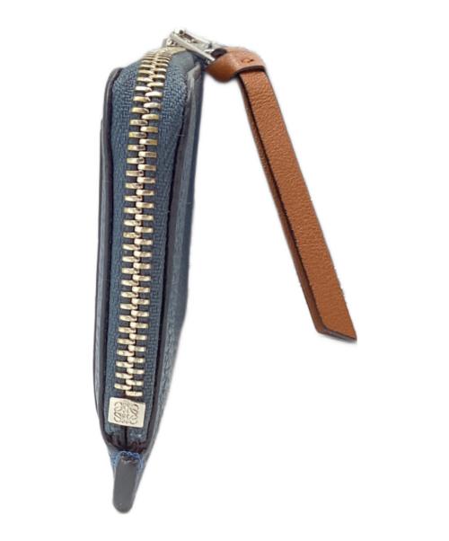 LOEWE（ロエベ）LOEWE (ロエベ) コインケース ブルー×ブラウンの古着・服飾アイテム