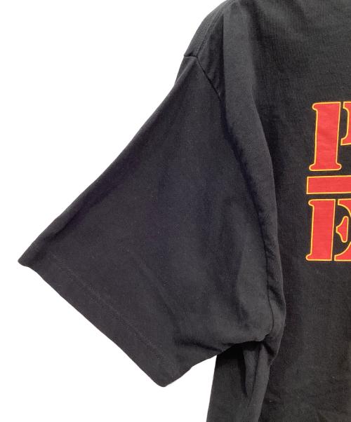 NEIGHBORHOOD（ネイバーフッド）NEIGHBORHOOD (ネイバーフッド) PUBLIC ENEMY (パブリック エネミー) プリントTシャツ ブラック×レッド サイズ:Lの古着・服飾アイテム
