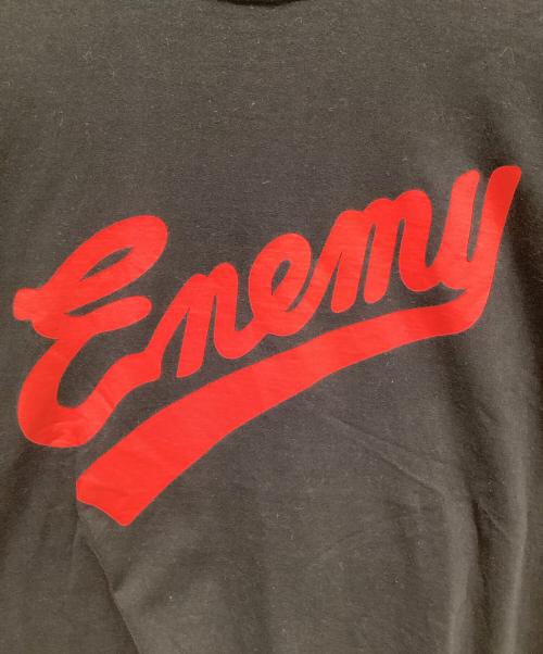 NEIGHBORHOOD（ネイバーフッド）NEIGHBORHOOD (ネイバーフッド) PUBLIC ENEMY (パブリック エネミー) プリントTシャツ ブラック×レッド サイズ:Lの古着・服飾アイテム