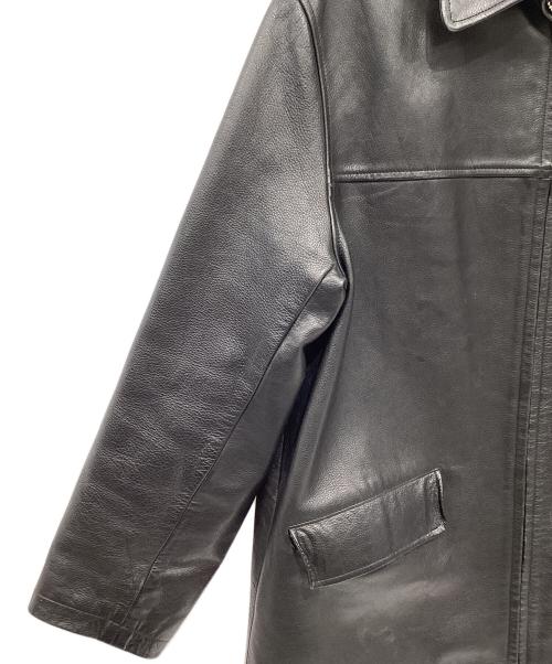 J.CREW（ジェイクルー）J.CREW (ジェイクルー) レザーカーコート ブラック サイズ:Mの古着・服飾アイテム