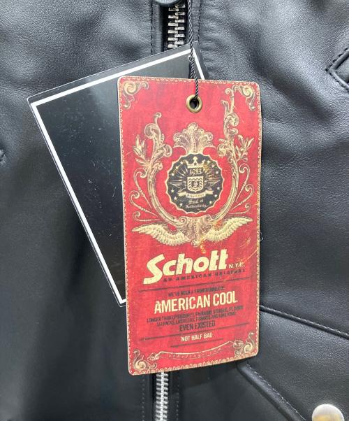Schott（ショット）Schott (ショット) ワンスター ニューネイキッド レザージャケット ブラック サイズ:42 TALL 未使用品の古着・服飾アイテム