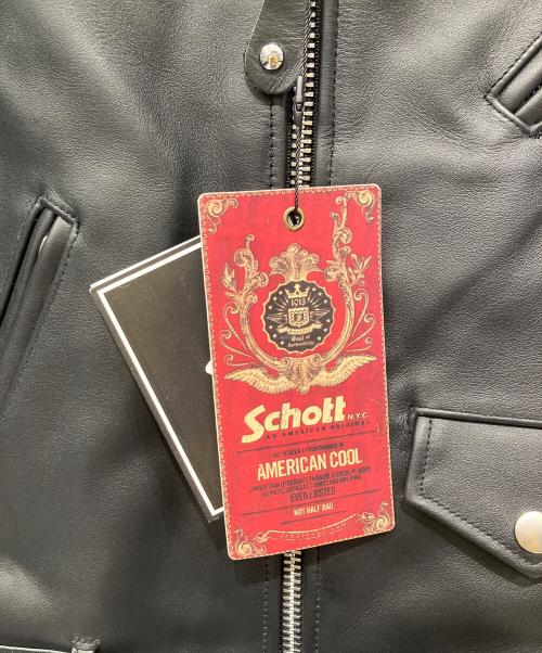 Schott（ショット）Schott (ショット) ワンスター ニューネイキッド レザージャケット ブラック サイズ:40 TALL 未使用品の古着・服飾アイテム