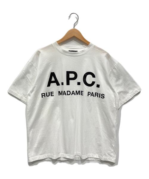 A.P.C.（アーペーセー）A.P.C. (アーペーセー) ロゴプリントtシャツ ホワイト サイズ:Sの古着・服飾アイテム