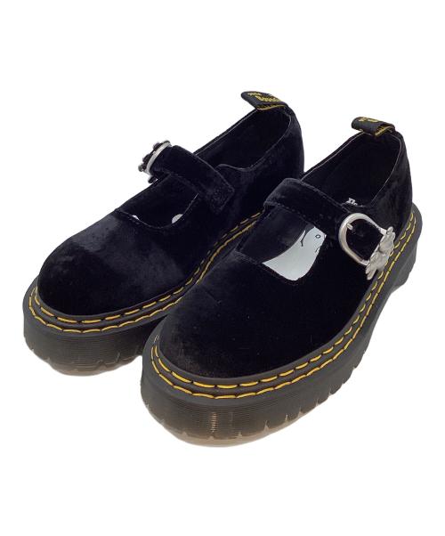 Dr.Martens（ドクターマーチン）Dr.Martens (ドクターマーチン) Heaven by Marc Jacobs (ヘブンバイマークジェイコブス) ベルベットシューズ ブラック サイズ:24cmの古着・服飾アイテム
