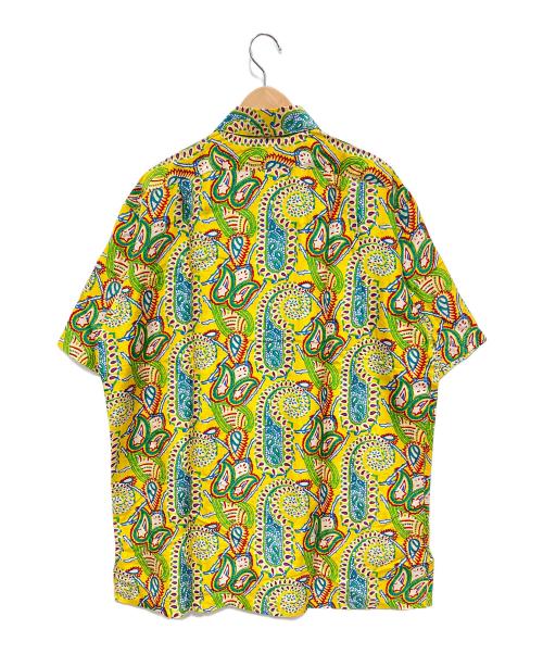 POLO RALPH LAUREN（ポロ・ラルフローレン）POLO RALPH LAUREN (ポロ・ラルフローレン) 総柄シルクシャツ イエロー×グリーン サイズ:Mの古着・服飾アイテム