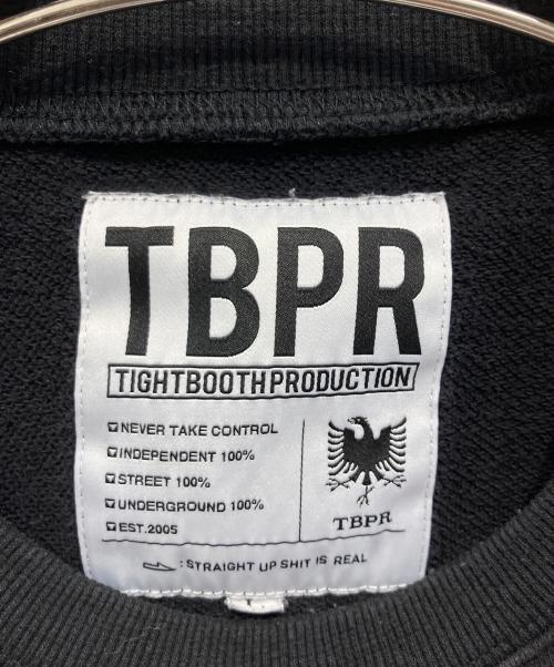 TIGHTBOOTH PRODUCTION（タイトブースプロダクション）TIGHTBOOTH PRODUCTION (タイトブースプロダクション) クルーネックスウェット ブラック サイズ:Lの古着・服飾アイテム