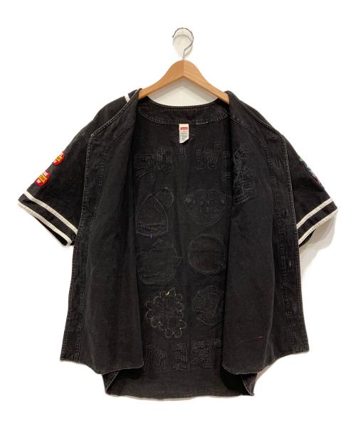 SUPREME（シュプリーム）SUPREME (シュプリーム) PatchesDenim BaseballJersey ブラック サイズ:Lの古着・服飾アイテム