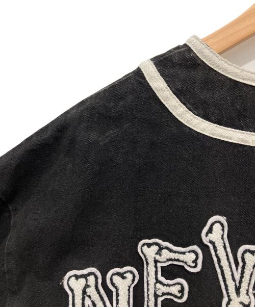 SUPREME（シュプリーム）SUPREME (シュプリーム) PatchesDenim BaseballJersey ブラック サイズ:Lの古着・服飾アイテム