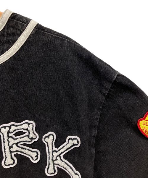 SUPREME（シュプリーム）SUPREME (シュプリーム) PatchesDenim BaseballJersey ブラック サイズ:Lの古着・服飾アイテム