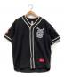 SUPREME（シュプリーム）の古着「PatchesDenim BaseballJersey」｜ブラック