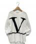 VALENTINO（ヴァレンティノ）の古着「Vロゴ五分袖Tシャツ」｜ホワイト×ブラック