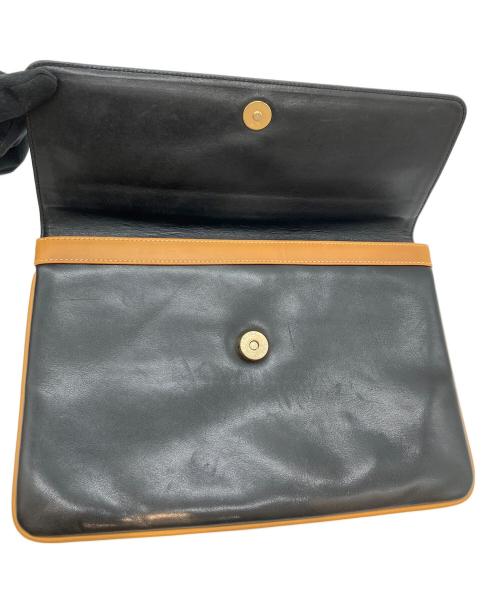 CELINE（セリーヌ）CELINE (セリーヌ) クラッチバッグ ブラック×ブラウンの古着・服飾アイテム