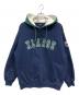 X-LARGE（エクストララージ）の古着「CONTRAST COLOR HALF ZIP HOODE」｜ネイビー×グリーン