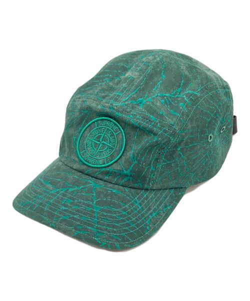 STONE ISLAND（ストーンアイランド）STONE ISLAND (ストーンアイランド) SUPREME (シュプリーム) キャンプキャップ グリーンの古着・服飾アイテム