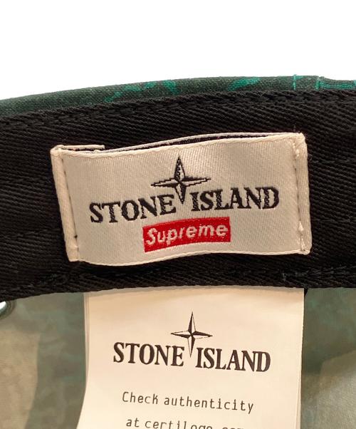 STONE ISLAND（ストーンアイランド）STONE ISLAND (ストーンアイランド) SUPREME (シュプリーム) キャンプキャップ グリーンの古着・服飾アイテム