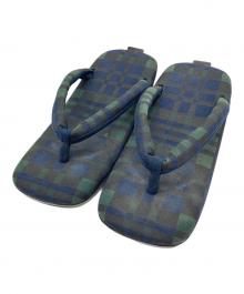 goyemon unda×WHITE MOUNTAINEERING（ゴエモン ウエダ×ホワイトマウンテ二アニング）の古着「雪駄サンダル」｜グリーン×ネイビー