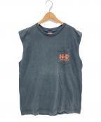 HARLEY-DAVIDSONハーレーダビッドソン）の古着「ノースリーブカットソー」｜ブラック