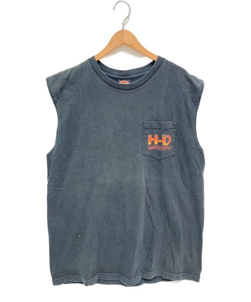 HARLEY-DAVIDSON（ハーレーダビッドソン）HARLEY-DAVIDSON (ハーレーダビッドソン) ノースリーブカットソー ブラック サイズ:XLの古着・服飾アイテム