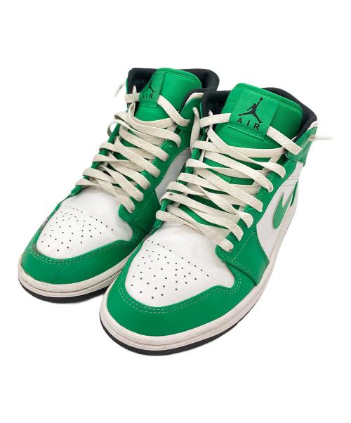 NIKE（ナイキ）NIKE (ナイキ) Air Jordan 1 Mid ホワイト×グリーン サイズ:26cmの古着・服飾アイテム