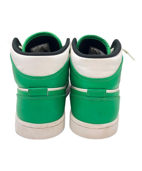 NIKE（ナイキ）NIKE (ナイキ) Air Jordan 1 Mid ホワイト×グリーン サイズ:26cmの古着・服飾アイテム