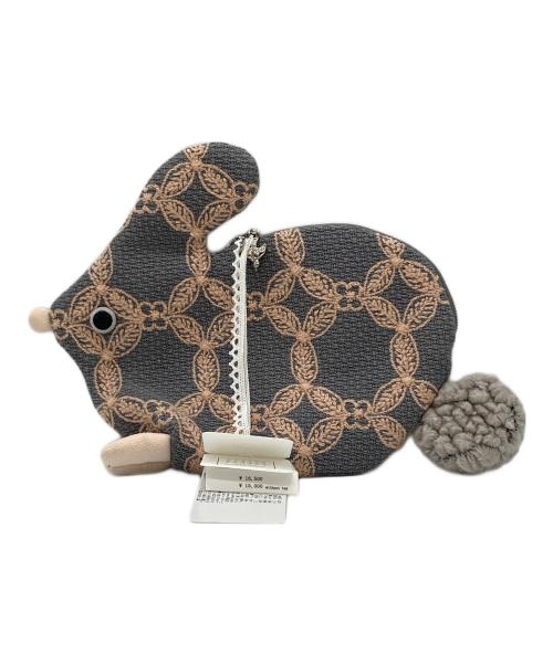 mina perhonen（ミナ ペルホネン）mina perhonen (ミナ ペルホネン) うさポーチ グレーの古着・服飾アイテム