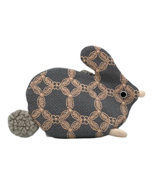 mina perhonen（ミナ ペルホネン）mina perhonen (ミナ ペルホネン) うさポーチ グレーの古着・服飾アイテム