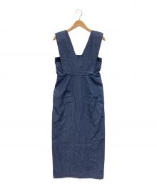 forme（フォルメ）の古着「ショルダーパッドドレス」｜インディゴ