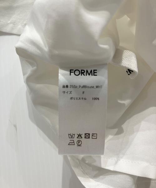 forme（フォルメ）forme (フォルメ) パフスリーブブラウス ホワイト サイズ:FREEの古着・服飾アイテム