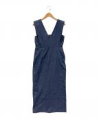formeフォルメ）の古着「ショルダーパッドドレス」｜インディゴ
