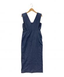 forme（フォルメ）の古着「ショルダーパッドドレス」｜インディゴ