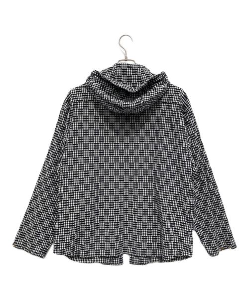 CONTE STRUT（コンテストラット）CONTE STRUT (コンテストラット) HALF-ZIP HOODIE SHIRT ブラック×ホワイト サイズ:Lの古着・服飾アイテム