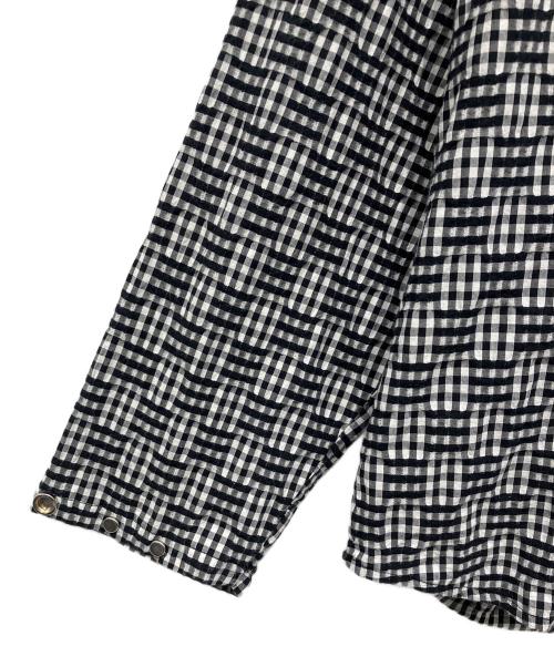 CONTE STRUT（コンテストラット）CONTE STRUT (コンテストラット) HALF-ZIP HOODIE SHIRT ブラック×ホワイト サイズ:Lの古着・服飾アイテム