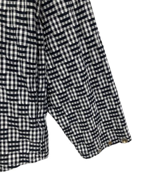 CONTE STRUT（コンテストラット）CONTE STRUT (コンテストラット) HALF-ZIP HOODIE SHIRT ブラック×ホワイト サイズ:Lの古着・服飾アイテム