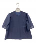 formeフォルメ）の古着「半袖ブラウス」｜ネイビー