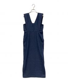 forme（フォルメ）の古着「ショルダーパッドドレス」｜インディゴ